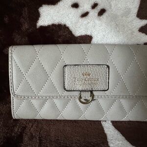 Juicy Couture Light Gray Quilted Wallet
